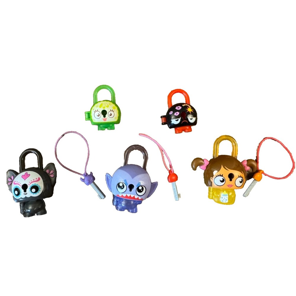 Hasbro Lock Stars Kids Toy Lot Keys Locks Sugar Skull Shark Cavewoman Monsters